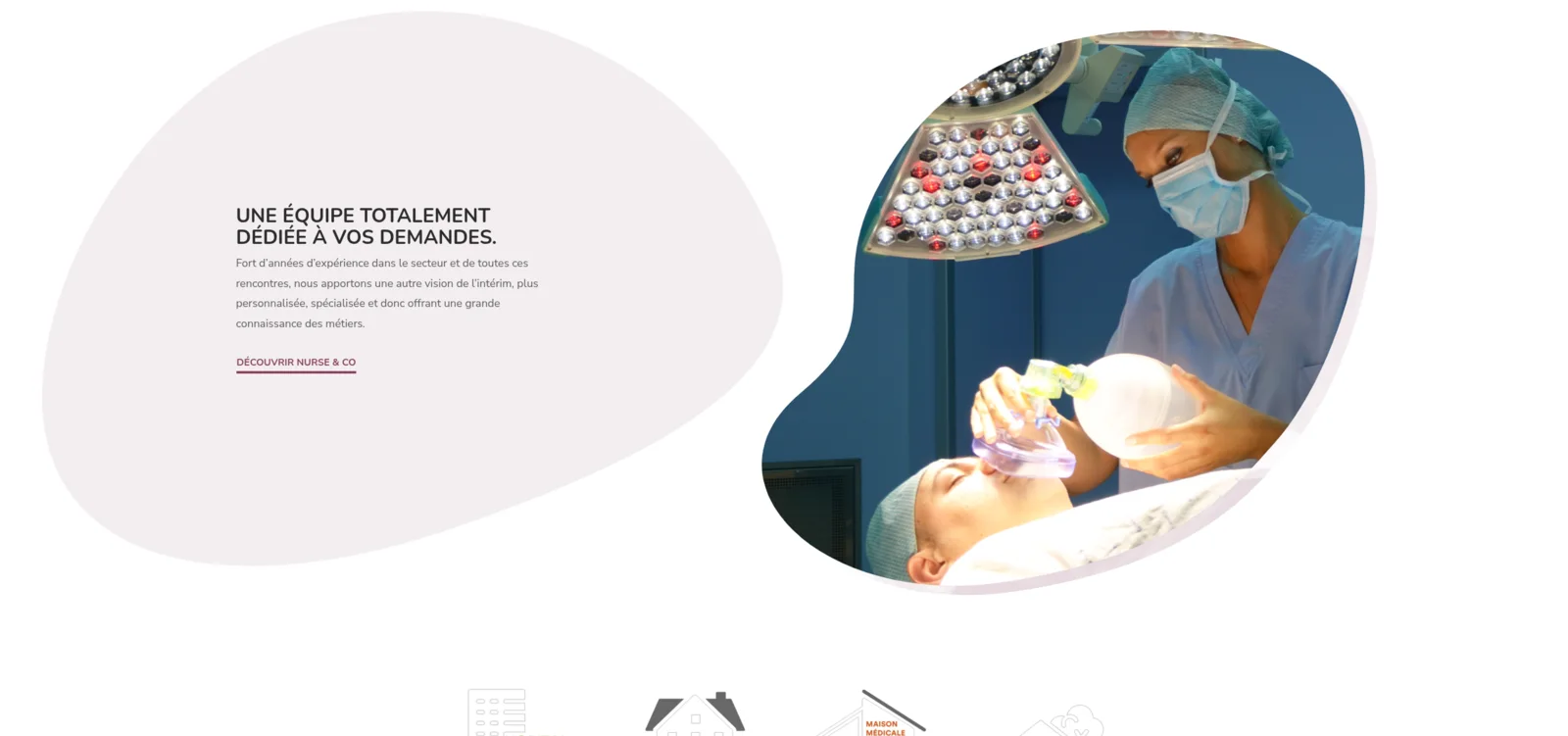 Interface du projet Plateforme de staffing médical - Eonix